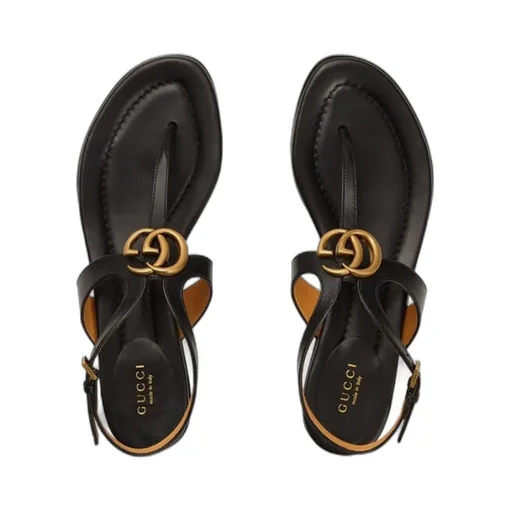 Double G Leather Thong Sandals