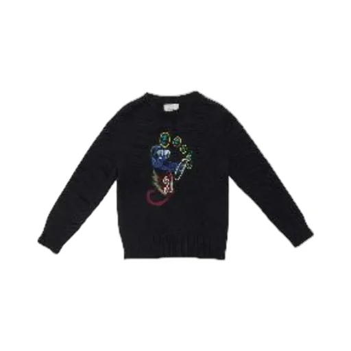 Knitted Floral Pullover