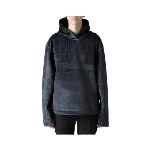 Tonal Logo Print Hoodie