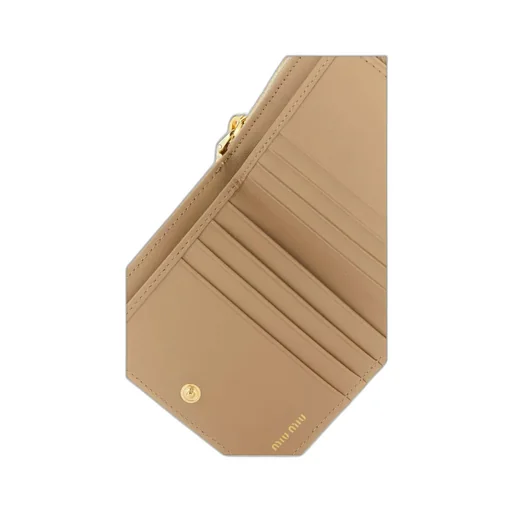 Matelassé-Effect Leather Wallet