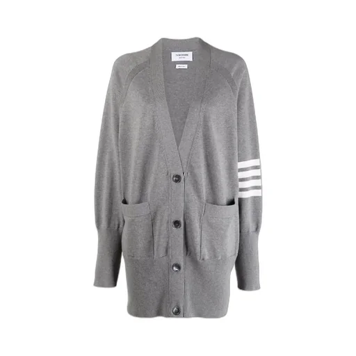 Thom Browne 4-Bar Long Sleeved Knit Cardigan
