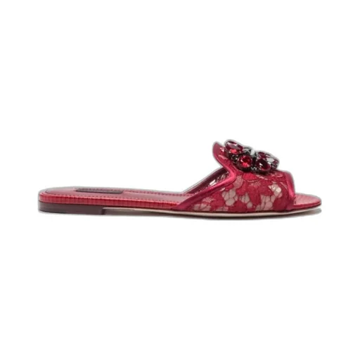 Dolce & Gabbana Bianca Lace Detailed Sandals