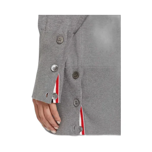Thom Browne 4-Bar Long Sleeved Knit Cardigan
