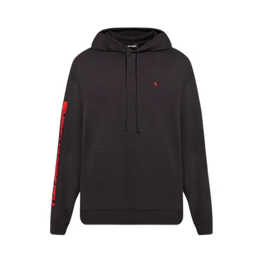 Raf Simons Logo Embroidered Drawstring Hoodie
