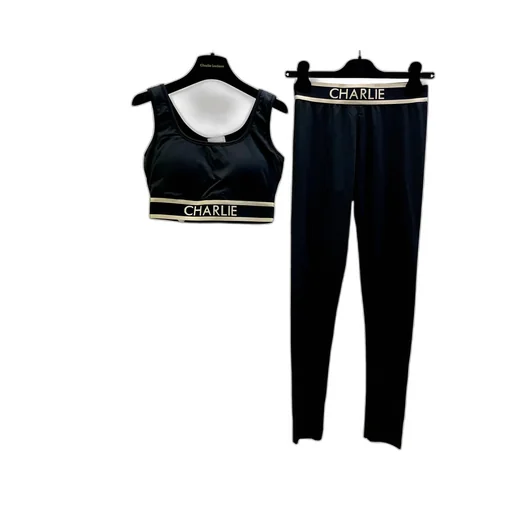 Black Logo Vest Top