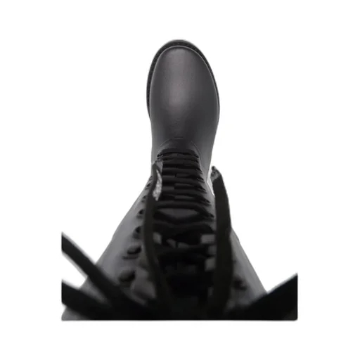 Slogan-Print Metallic Rubber Boots