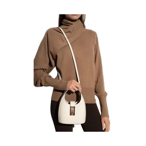 Salvatore Ferragamo Gancini-Buckle Logo-Engraved Mini Hobo Bag