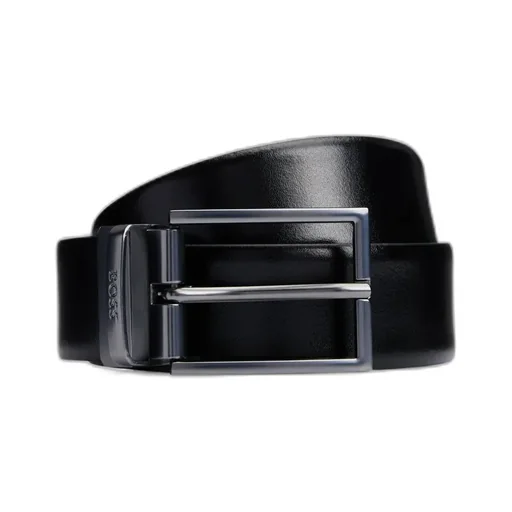 Logo-Engraved Leather Belt