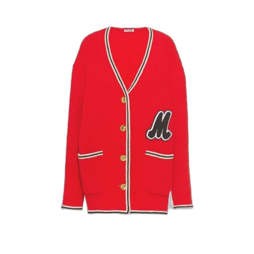 Miu Miu Bouclé V-Neck Cardigan