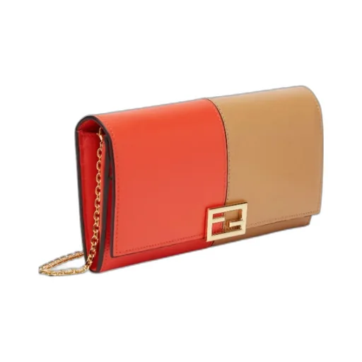 Baguette Logo Details Chain Wallet