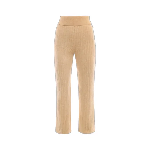 Ribbed-Knit Wool Trousers