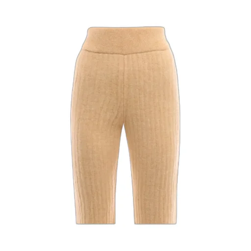 Ribbed-Knit Wool Trousers