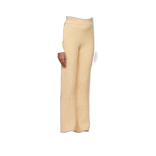 Ribbed-Knit Wool Trousers
