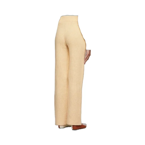 Ribbed-Knit Wool Trousers