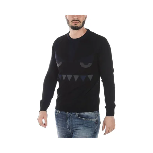 Pattern Jacquard Round Neck Pullover
