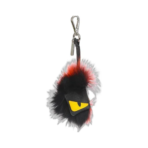 Eye Pattern Fox Fur Key Chain