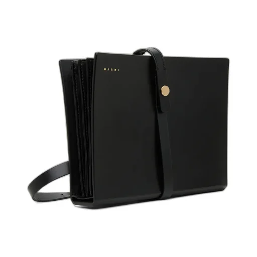 Calf Leather Strapped Clutch Bag