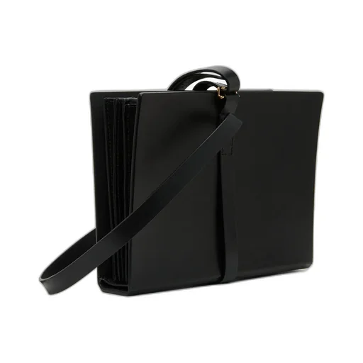 Calf Leather Strapped Clutch Bag