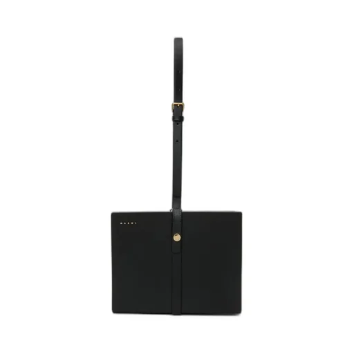 Calf Leather Strapped Clutch Bag