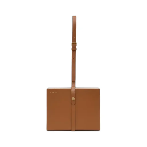 Calf Leather Strapped Clutch Bag