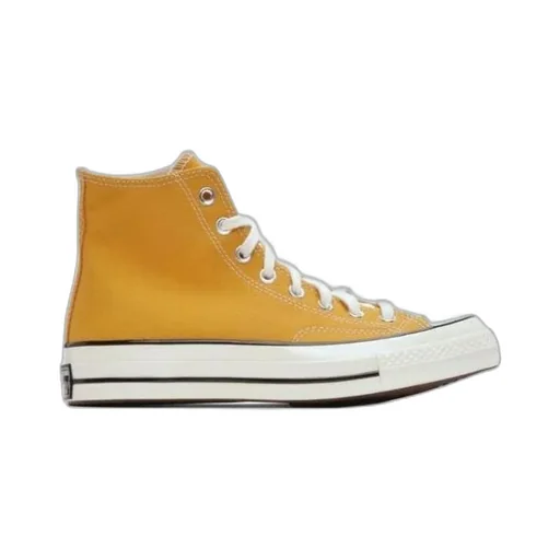 Yellow Logo High-Top Sneakers