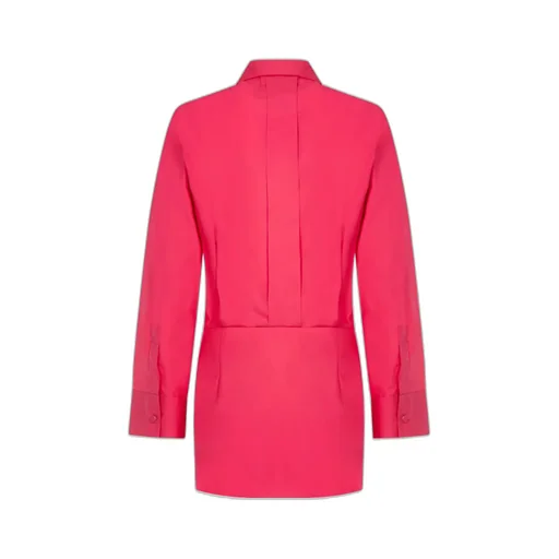 Wide-Sleeve Cotton Shirt Dress
