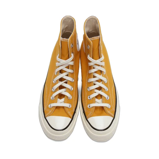 Yellow Logo High-Top Sneakers