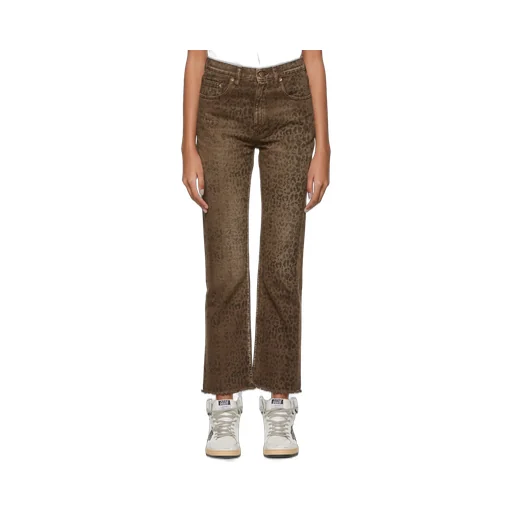 Golden Goose Deluxe Brand Leopard Printed Flared Jeans