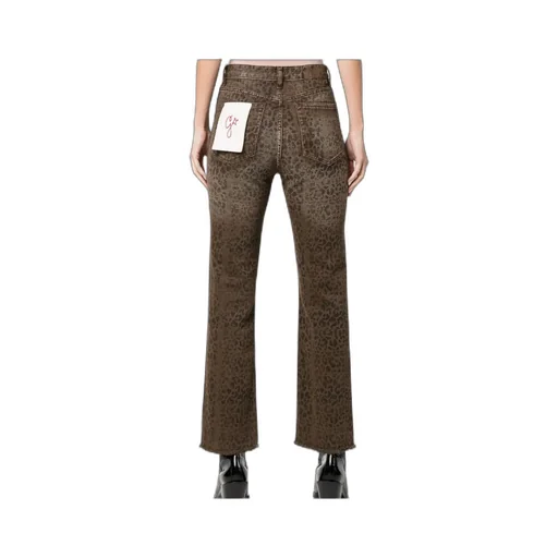 Golden Goose Deluxe Brand Leopard Printed Flared Jeans