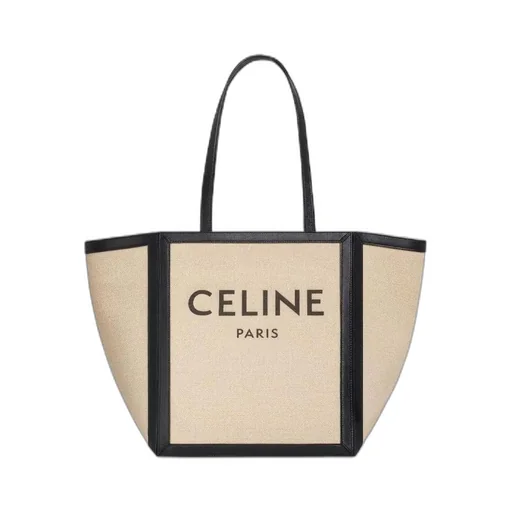 Large Square In Textile With Celine Print & Calfskin