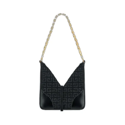 Mini Cut Out Bag In 4G Embroidered Canvas With Chain