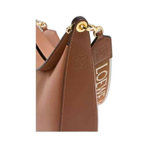 Loewe Luna Bag In Satin Calfskin And Jacquard