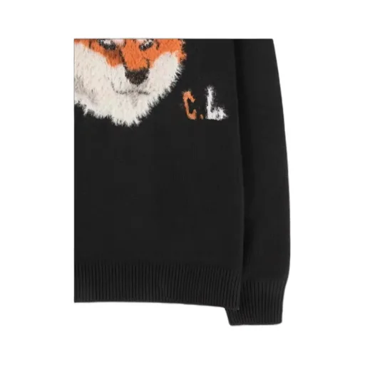 Black Fox Pattern Pullover