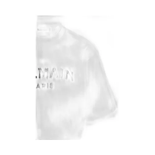Balmain Logo Printed Cropped T-Shirt