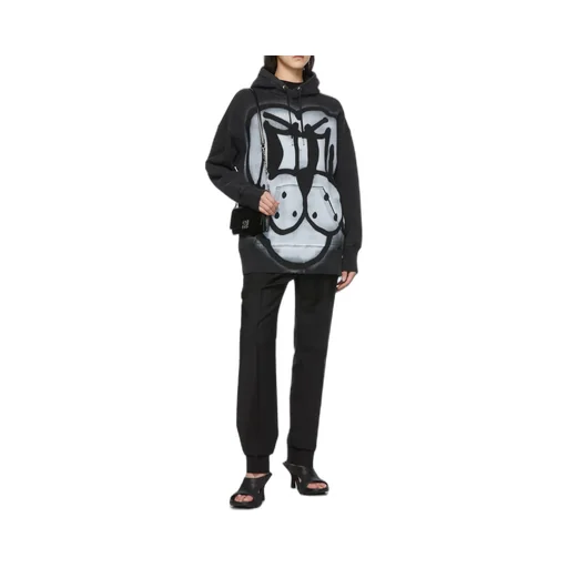 Oversize Graphic-Print Hoodie