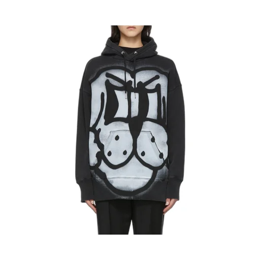 Oversize Graphic-Print Hoodie