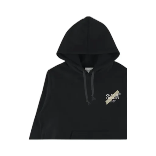 Black Logo Detail Hoodie