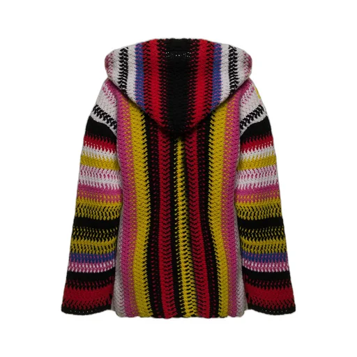 Cashmere-Wool Blend Hooded Top