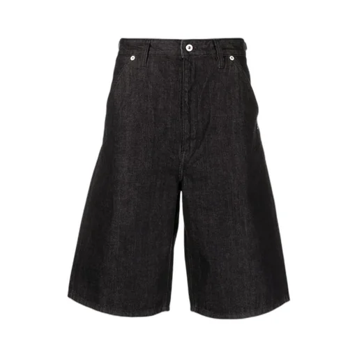 Wide-Leg Denim Shorts