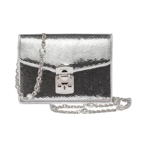 Confidential Sequin-Embellished Leather Bag