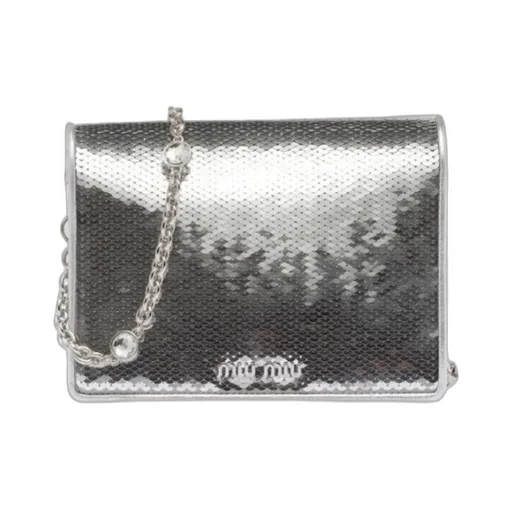 Confidential Sequin-Embellished Leather Bag