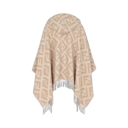 Beige Cashmere Poncho