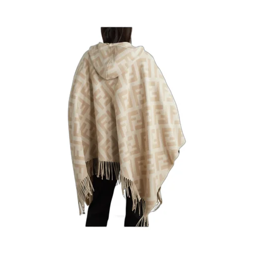 Beige Cashmere Poncho