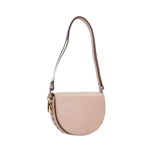 Stella Mccartney Logo Plaque Chain Linked Shoulder Bag