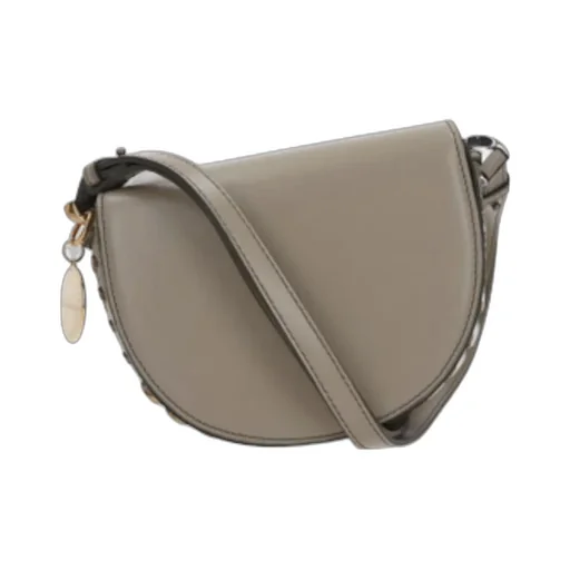 Stella Mccartney Logo Plaque Chain Link Shoulder Bag