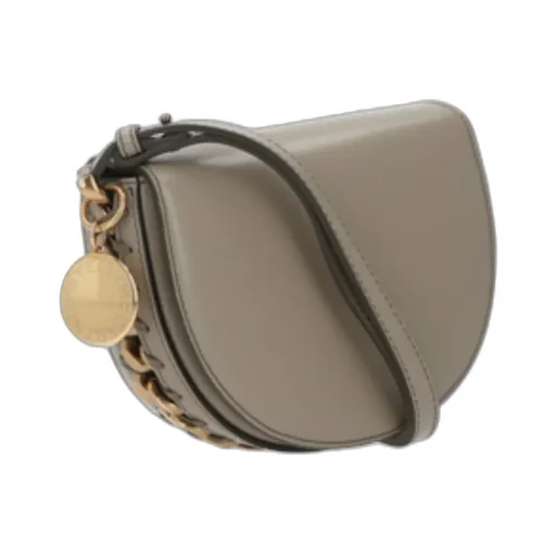 Stella Mccartney Logo Plaque Chain Link Shoulder Bag