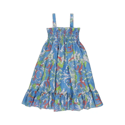 Versace Kids Paisley Printed Sleeveless Flared Dress