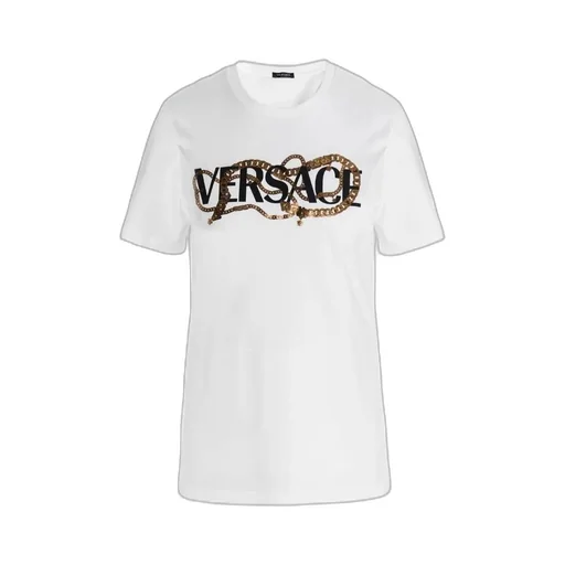 Versace Logo Print Crewneck T-Shirt
