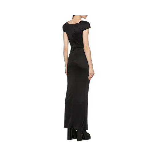 Safety Pin Draped Fitted Dress