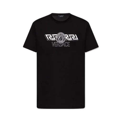 Versace Logo Printed Crewneck T-Shirt